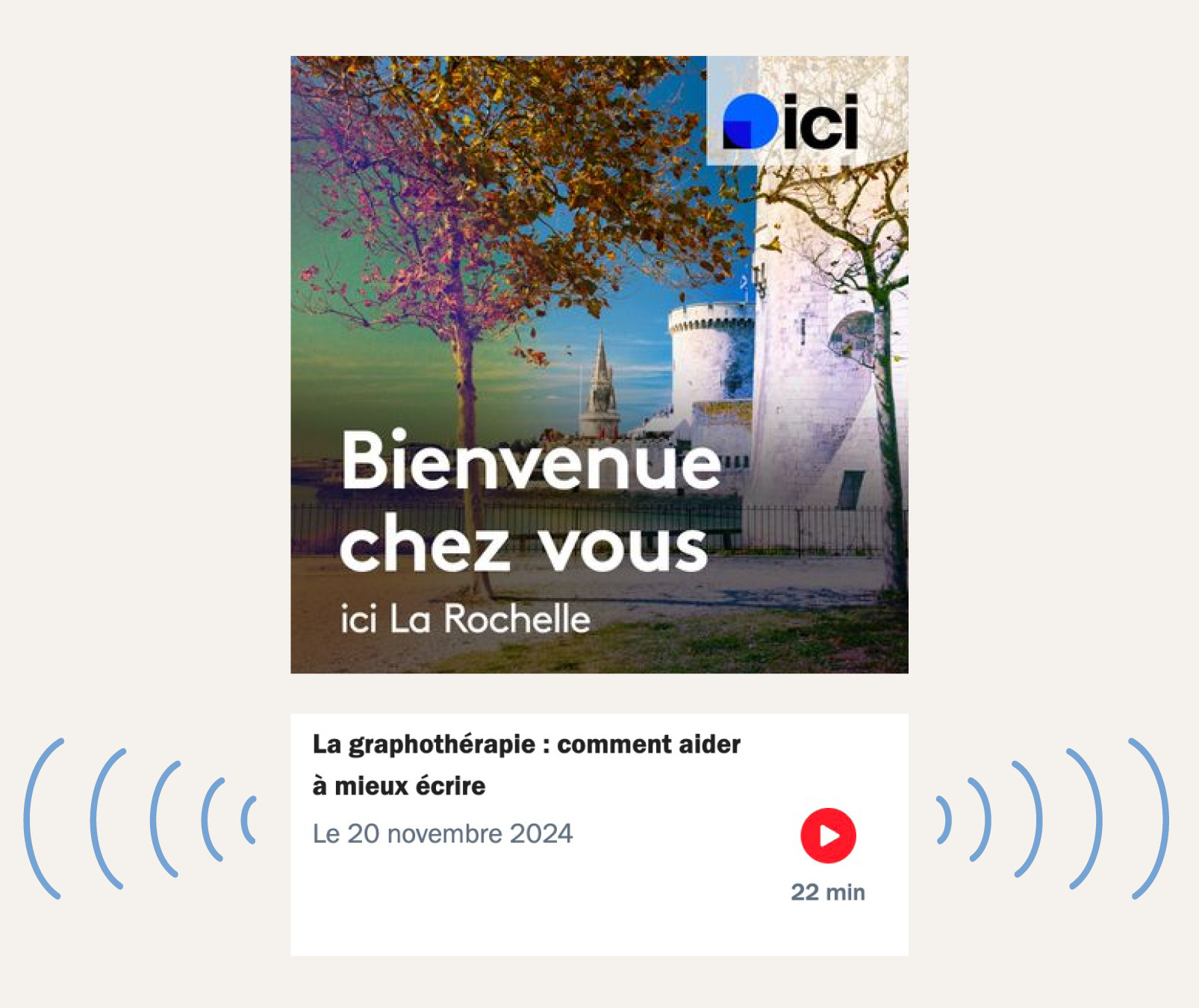 Emission sur ICI La Rochelle (ex France Bleu La Rochelle)